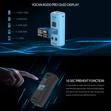 Kodo Pro Oil / CBD Box Mod - Yocan Kodo Pro Vaporizer | Compact design, Adjustable voltage, USB Type-C charging - DopeVapes Online Shop Kodo Pro Oil / CBD Box Mod - Yocan Kodo Pro Vaporizer | Compact design, Adjustable voltage, USB Type-C charging - DopeVapes Online Shop