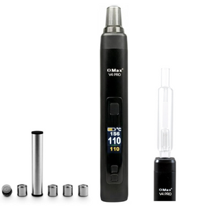 XMAX V4 Pro Vaporizer Bundle, Inc Dosing Capsules, Bubbler & Extract Cup
