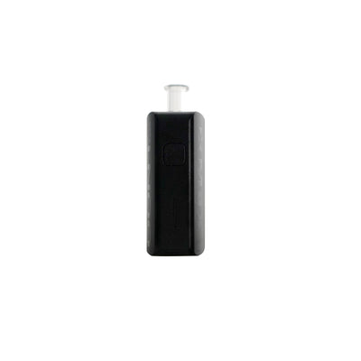 Narrow side view of the XMAX OONT Pro showing the power button and extended mouthpiece