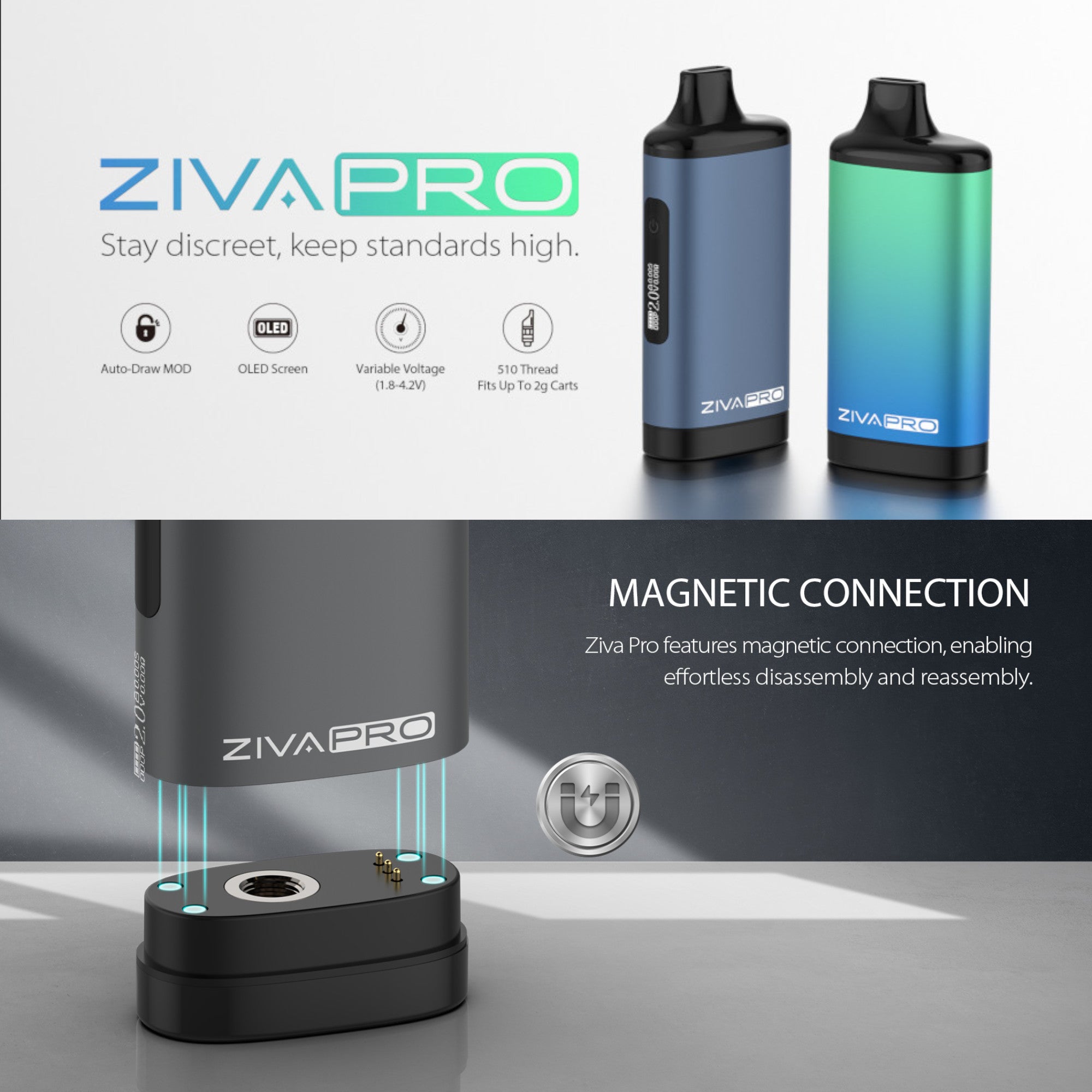 cbd vape mod with 510 connection Yocan Ziva Pro Smart Vaporizer - Yocan Ziva Pro Vaporizer | Auto-draw, Battery, Aluminium Design Color:Crackle Garnet Venture CRC Golden Berry Lost Mary
