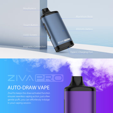 Yocan Ziva Pro Smart Vaporizer Mod - Yocan Ziva Pro Vaporizer | Auto-draw,  Battery, Aluminium Design